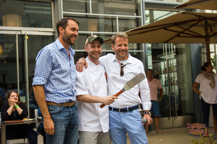 Adler taking home the People's Choice award at the Poste Burger Battle in 2015.