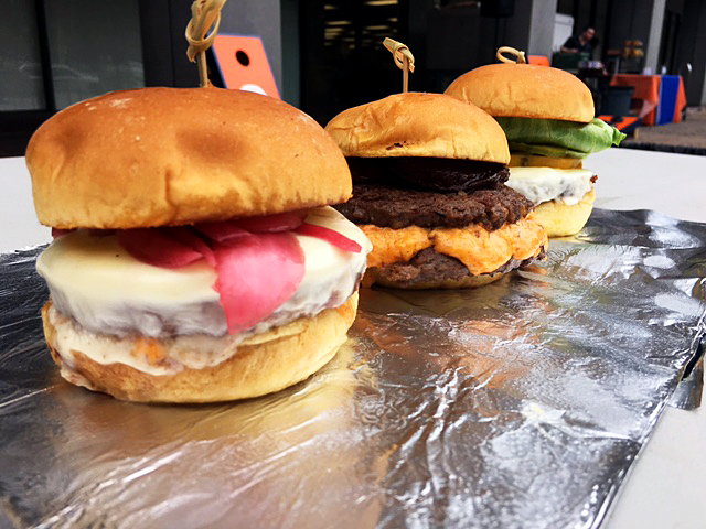 The trio of burgers is available at Canteen through Friday. (Photo: NRG)